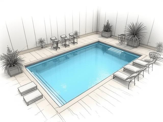 Pool design blueprint example
